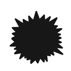 Black spiky speech bubble for comic and impact design / コミックやインパクトのある表現に使える黒のギザギザ吹き出し素材