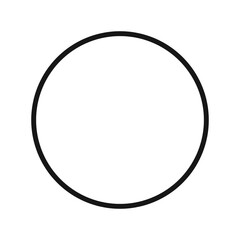 【Speech Bubble Icons】Black circular frame for minimal design and decoration / ミニマルなデザイン装飾に使える黒の円形フレーム素材