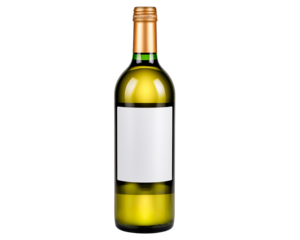 Elegant White Wine: A captivating close-up captures the essence of refined taste with a solitary bottle of white wine, its pristine label awaiting the perfect moment.