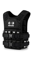 Black Weighted Vest for Strength Training and Fitness Workouts.