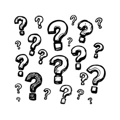 Conceptual uncertainty visualization, a diverse array of sketched query icons representing