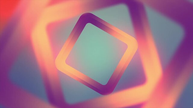 Soft Blurred Gradient Square Tunnel Abstract Motion Loop