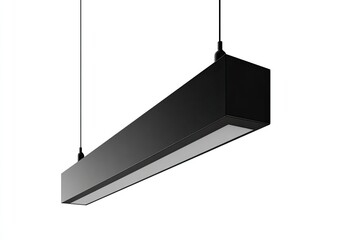 Black rectangular linear pendant light