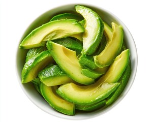 Sliced avocados in a bowl (1)