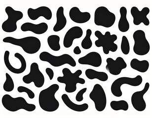 Abstract shapes in black on white