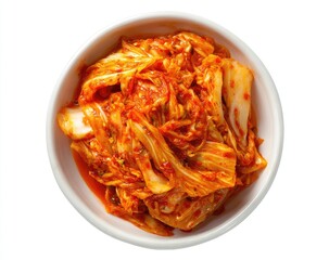 Fermented cabbage dish in a white bowl