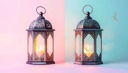 vintage lantern with candle