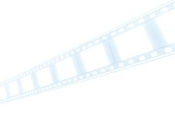 Obraz premium Abstract diagonal film strip with perforations against a stark black background