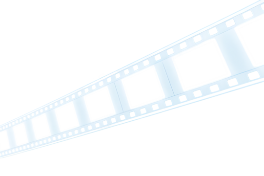 Abstract diagonal film strip with perforations against a stark black background