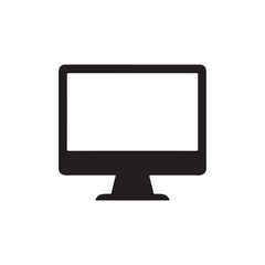 Computer silhouette vector flat illustration design on white background