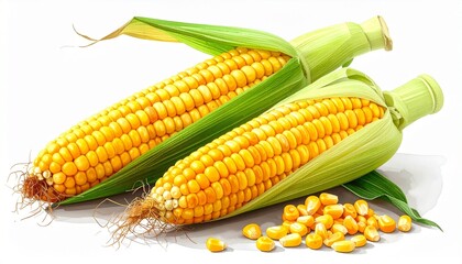 corn isolated on white background