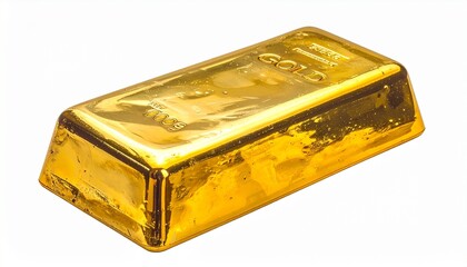 gold bars on white background