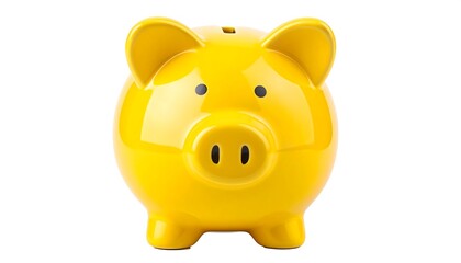 Bright yellow piggy bank