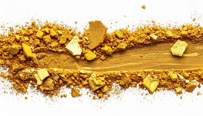 golden splash on white