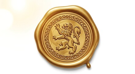 Golden Lion Seal - A Symbol of Royalty and Heritage.