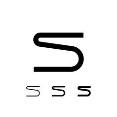 Technical number 5, digital cyber numeral five, including set of three different thicknesses of the trendy modern numbers (regular, medium, bold), vector illustration 10EPS