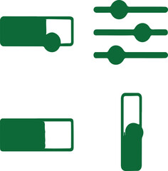 Icon Gradient Bars Sliders Design