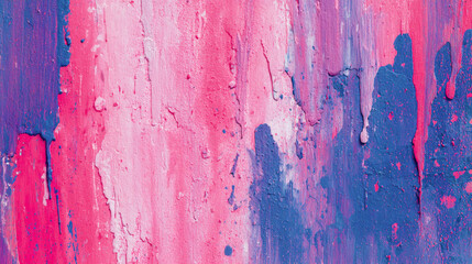 Bright abstract canvas of pink, white and blue strokes