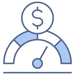 Credit Score Blue Icon