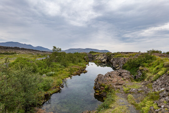 Flosagja canyon and river in Iceland