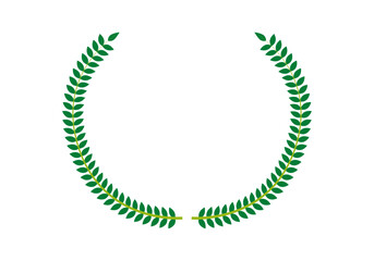 Corona de laurel,  de hojas verdes