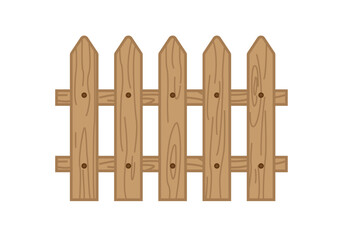 Valla de madera en fondo blanco
