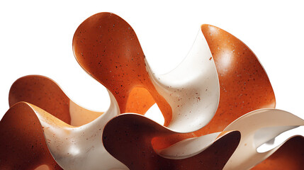 Ethereal terracotta fluid waves dancing with light against the darkness a digital canvas Sleek lines