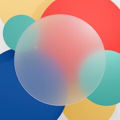 3D背景素材_グラスモーフィズム_カラフル