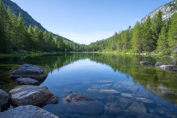 Crystal Clear Lake Reflection