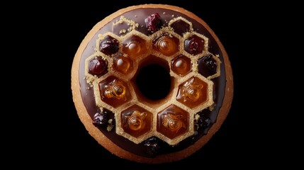Decorative honeycomb donut