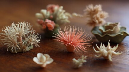 Decorative miniature coral sculptures