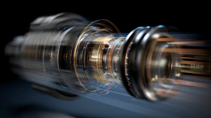 Detailed closeup high tech component