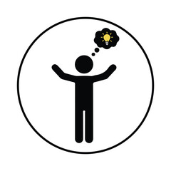 man idea silhouette icon