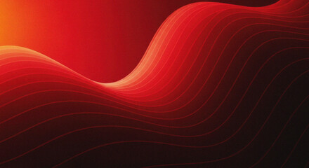Abstract Red Gradient Wavy Lines Background for Digital Design Templates