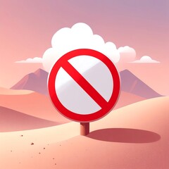 Desert prohibition sign