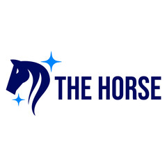 horse head flat minimalist logo design