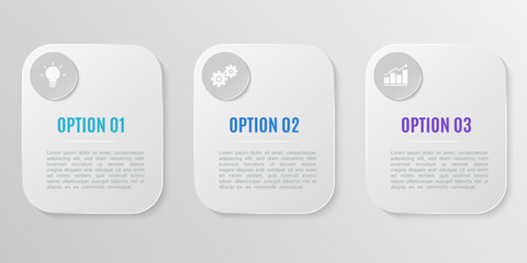 Infographic labels with icons 3 options