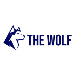 the wolf flat minimalist logo design