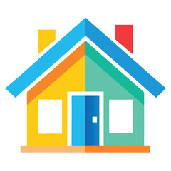 color house icon on white