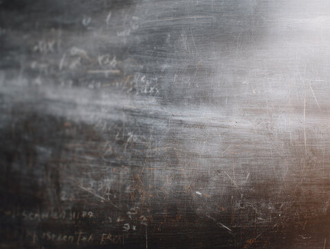 Abstract chalkboard background with faded math equations. Evokes intellect, learning, or unsolved problems. Great for education, science, or creative concepts.