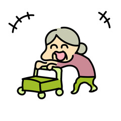 走るシリーズ・svgおばあちゃん２