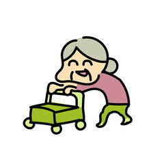 走るシリーズ・svgおばあちゃん１