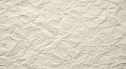 Distressed Beige Crumpled Paper Texture Background with Intricate Folds
