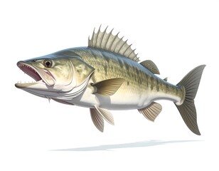 Fototapeta premium Realistic digital illustration of a fish