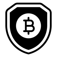 Bitcoin Security Shield Icon