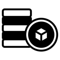 Database Server with Blockchain Icon