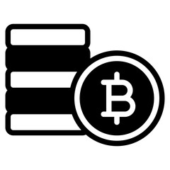 Bitcoin Cryptocurrency Data Icon