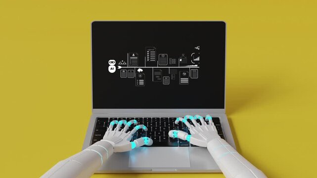 The business robot AI help analyze and enhance business plans to increase business efficiency by use timeline plan