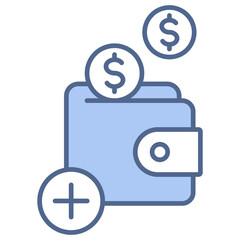 Wallet Top Up Blue Icon