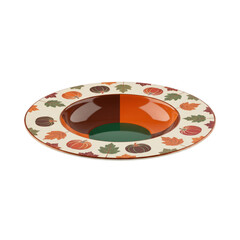 Festive harvest patterned bowl with autumn themes
